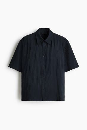 H&M Hemd in Relaxed Fit - Schwarz