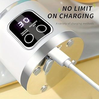 OEM Licuadora/extractor De Jugo Digital Multifuncional, Pantalla Led, Port&aacute;til, Inal&aacute;mbrica, Carga Usb-c, Tapa Antigoteo, Capacidad De 450 Ml, Pantalla Di