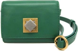 Bottega Veneta Tweedehands leren schoudertassen - Dames - Vintage Schoudertas - Groen - ONE Size - Leer - Vintage