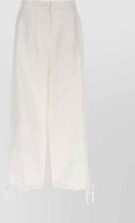 Msgm trousers with carrot fit and drawstring hem