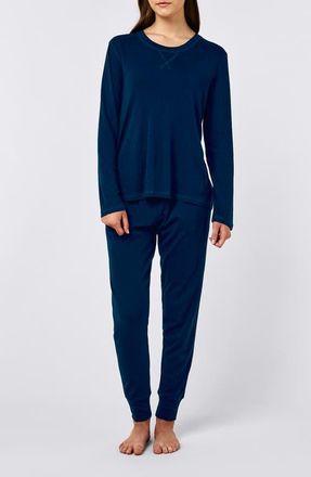 Papinelle Sleepwear Pia Cotton Blend Pajamas in Navy at Nordstrom, Size X-Small