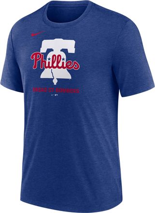 Nike Philadelphia Phillies Logo Nike Mens MLB T-Shirt in Blue | NJFD4EWPP-J77