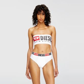 Diesel Bandeau bra with Diesel logo - Bras - Woman - White