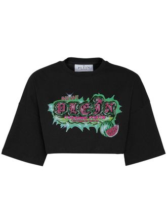 Philipp Plein T-shirt Tutti Frutti crop - Nero