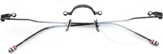 Thom Browne Rechthoekige Randloze Bril - Dames - Brillen - Zwart - 49 MM - Accessoires