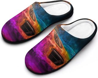 Generic Colorful Sports Car Mens Slippers Comfortable And Non-slip Cotton Slipper Shoe for House