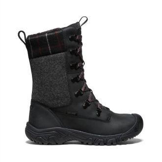 Keen Womens Greta Tall Waterproof Boots In Black/black Plaid