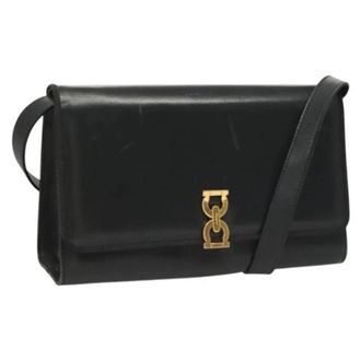 Ferragamo Tweedehands leren schoudertassen - Dames - Pre-owned - Blauw - Maat: ONE Size Leer