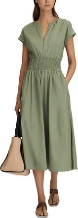 Reiss Lena Ruched Waist Midi Dress