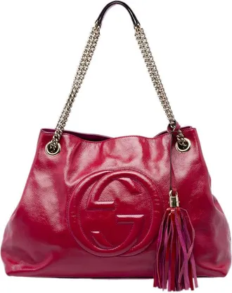 Gucci Pre-owned Gucci Medium Patent Soho Chain Tote Ladies 1JVCHKVIA6SG9G4E