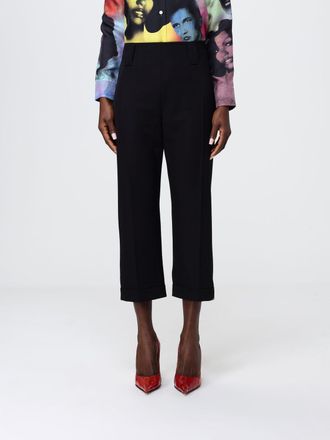 Versace Pantaloni cropped fit Versace in viscosa