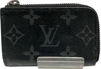 Louis Vuitton Black Monogram Canvas Pvc Coated Canvas Coin Purse/Coin Case (Pre-Owned)