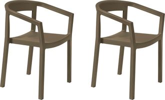 Resol Peach Set 2 Silla Con Brazos Interior, Exterior Chocolate