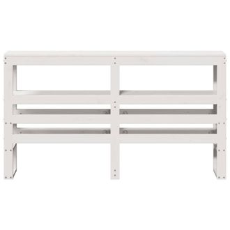 Berkfield Home Headboard with Shelves White 120 cm Solid Wood Pine