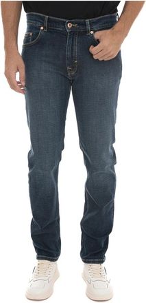Harmont & Blaine 5-Pocket Slim-fit Jeans - Heren - Slim Fit Jeans - Blauw - W40 - Katoen - Jeans
