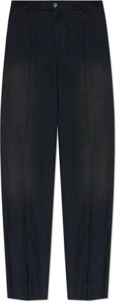 Balenciaga Suit Trousers, male, Black, Size: XL Wool Pleated Trousers