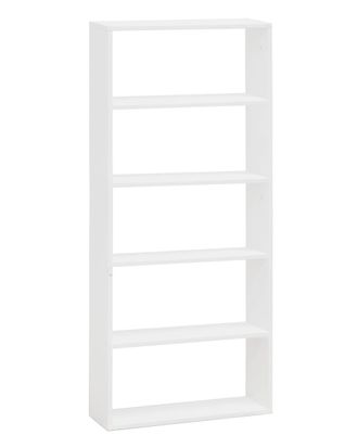 Deco Wood Estanter&iacute;a de madera maciza con 4 estantes blanco 80,2x179,6cm