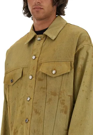 Msgm Tea-Dyed Cotton Jacket - Blue