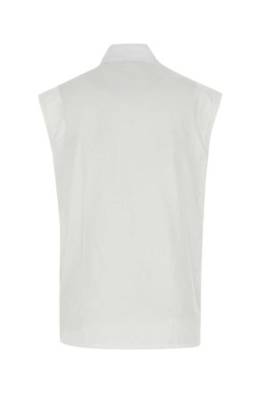 Burberry Womens White Cotton Vest Exterior: Maglieria