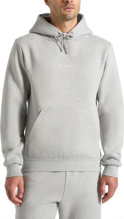 Mani&egrave;re De Voir Signature Regular Fit Hoodie in Marl Grey at Nordstrom, Size Xx-Large