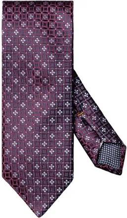 Eton Floral Medallion Silk Tie in Dark Purple at Nordstrom