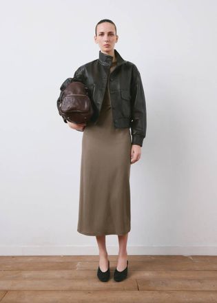 Mango Vestito dettagli increspature laterali marrone chiaro/pastello - Donna - XXS - MANGO