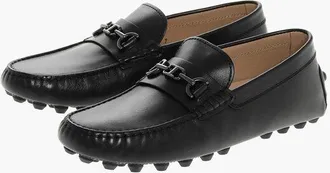 Tod's Leather Loafers with Rubber Sole and Morset size 40,5