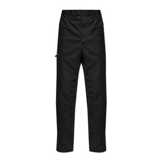 Yohji Yamamoto Broeken, Heren, Zwart, XL, Katoen, Twill cargobroek