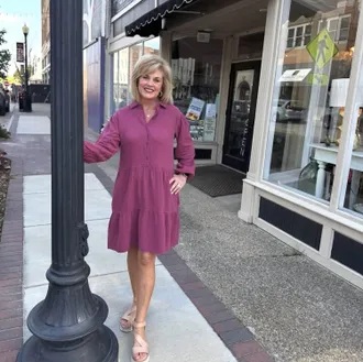 bobi Drop Waist Dress In Chutney