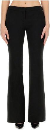 Moschino Leopard Print Blazer - Dames - Wijde Broeken - Zwart - L - Leer - Broeken
