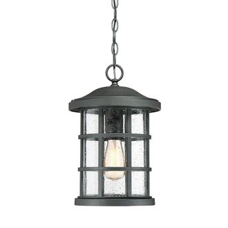 Loops Outdoor IP44 1 Bulb Chain Lantern Earth Black LED E27 60W