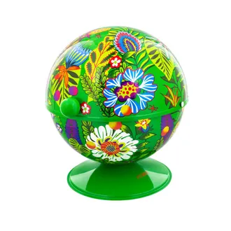 Pylones Bola azucarero verde metal 13 x 13 x 14 cm
