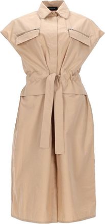 Fabiana Filippi Sleeveless Belted Gathered Waist Dress