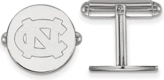 Diamond2Deal Sterling Silver Rhodium-plated North Carolina N-C Cuff Links