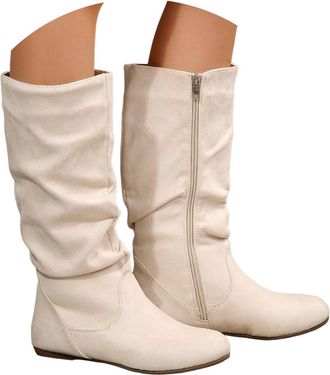 Generic Flat Boots for Women Uk Slouchy Mid Calf Flat Boots for Women Uk High Top Cowboy Boot Clearance Mid Calf Boot Over the Knee Booties for Womens Low Chu