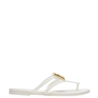 Dolce & Gabbana Flip Flops, female, White, Size: 8 US Flat Shoes