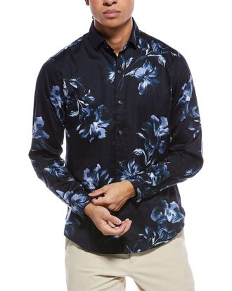 Ted Baker Blue Soren Digital Floral Print Shirt
