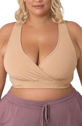 Kindred Bravely Busty French Terry Racerback Nursing & Sleep Bra - Fits Sizes 30E-46H in Beige at Nordstrom, Size X-Large G