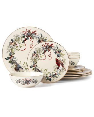 Lenox Winter Greetings 12Pc Dinnerware Set