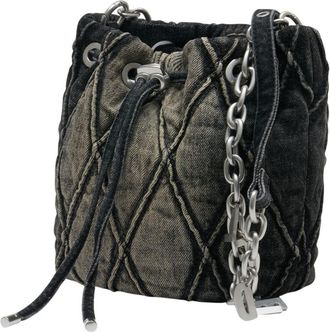 Diesel Womens Shoulder Bag Black Cotton