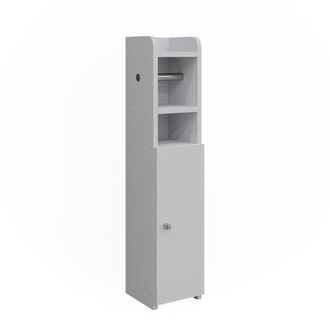 Vicco Armario Para Papel Higi&eacute;nico Fynn, Blanco, 17.6 X 82.2 Cm Con 1 Puerta