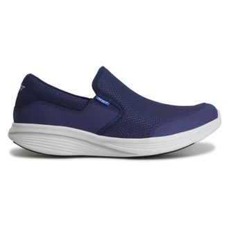 Mbt Modena III Leather Textile Mens Slip On Shoes - Denim Blue - Size:UK 10.5