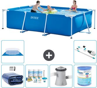 Intex Piscina Con Estructura Rectangular - 300x200x75 Cm - 7-piezas S30214