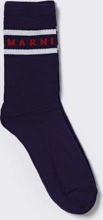 Marni Calze in cotone stretch con logo jacquard