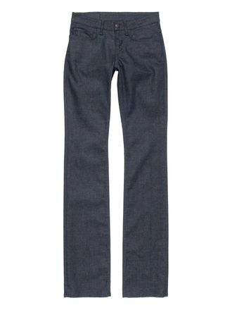 Acne Studios 2013 logo-patch jeans - women - Recycled Cotton/Viscose/Recycled Polyester/Spandex/Elastane - M - Blue