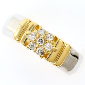 C&A Platinum Yellow Gold Yellow Gold (18K) Platinum 900 Band Ring (Pre-Owned)
