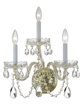 Crystorama 3-Light Traditional Crystal Sconce