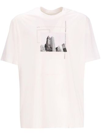 A|X Armani Exchange T-shirt met grafische print - Wit