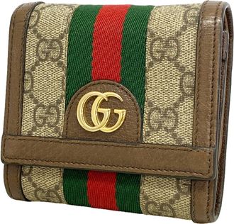 Gucci Brown Pvc Wallet (Bi-Fold) (Pre-Owned)