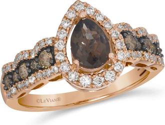 Le Vian Ladies Chocolate Diamonds Cocktail Rings set in 14K Strawberry Gold TSZX 21